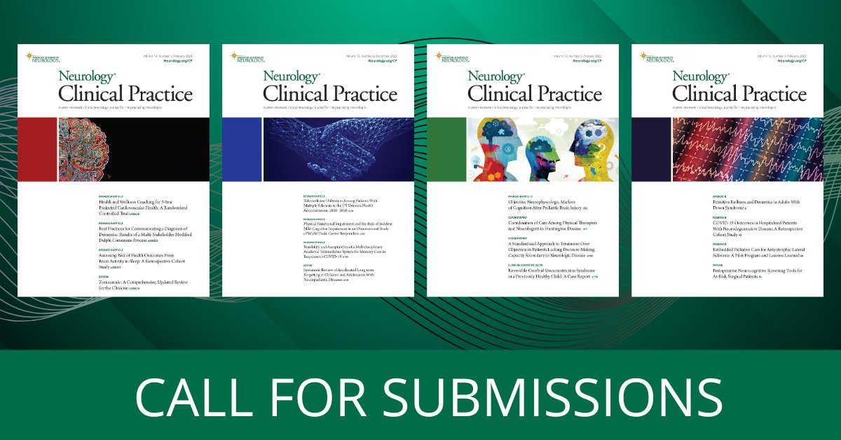 #AANAM Attendees: Neurology® Clinical Practice, edited by Luca Bartolini, MD, FAAN, wants to review your research for publication! Learn more on how to prepare and submit your manuscript at: bit.ly/3aJ7li5