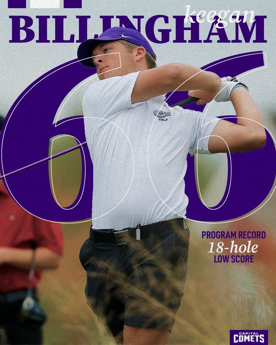 ICYMI: Freshman golfer  Keegan Billingham shot a school record 18-hole score of 66 at this past weekend's Pioneer Classic en route to claiming medalist honors. Congrats Keegan! 

#CapFam | #CapGolf | #POTP