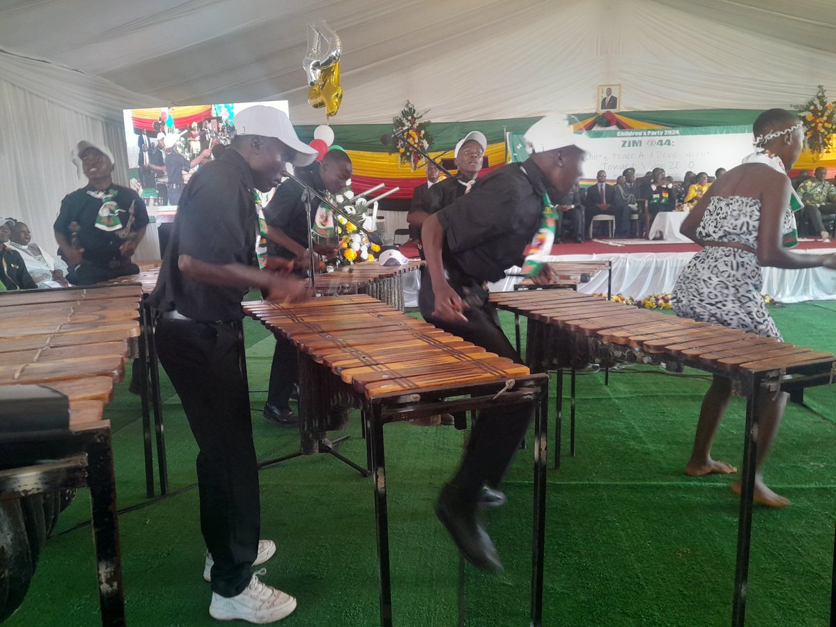 Today over 3000 children from the country's ten provinces met with the First Family at Murambinda A Primary School for the Children's Party. What a joyous event with music, dance and poetry. H.E, Dr Emmerson Dambudzo Mnangagwa spoke against bullying and drugs.