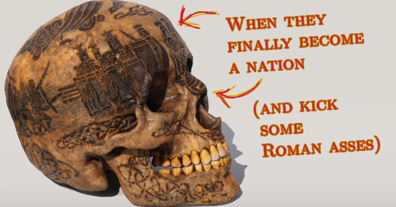 TribeNation50bc's tweet photo. 🚩Scientists have found a 2000 year old skull with a story from my game engraved on it! 🌟This is mind-blowing!

👓Wishlist on Steam: https://t.co/SqT9O9RDB7