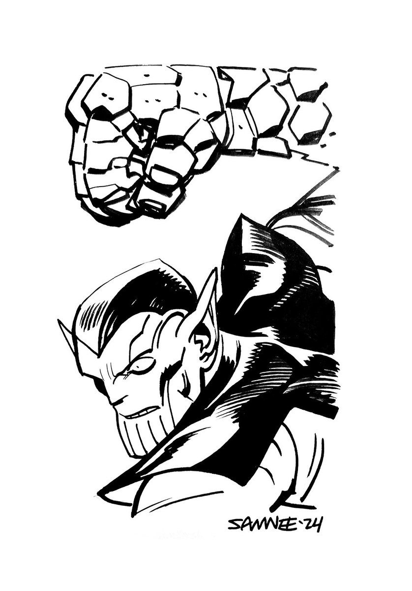When you don’t have time to draw the entire Fantastic Four team there’s always SUPER SKRULL!!