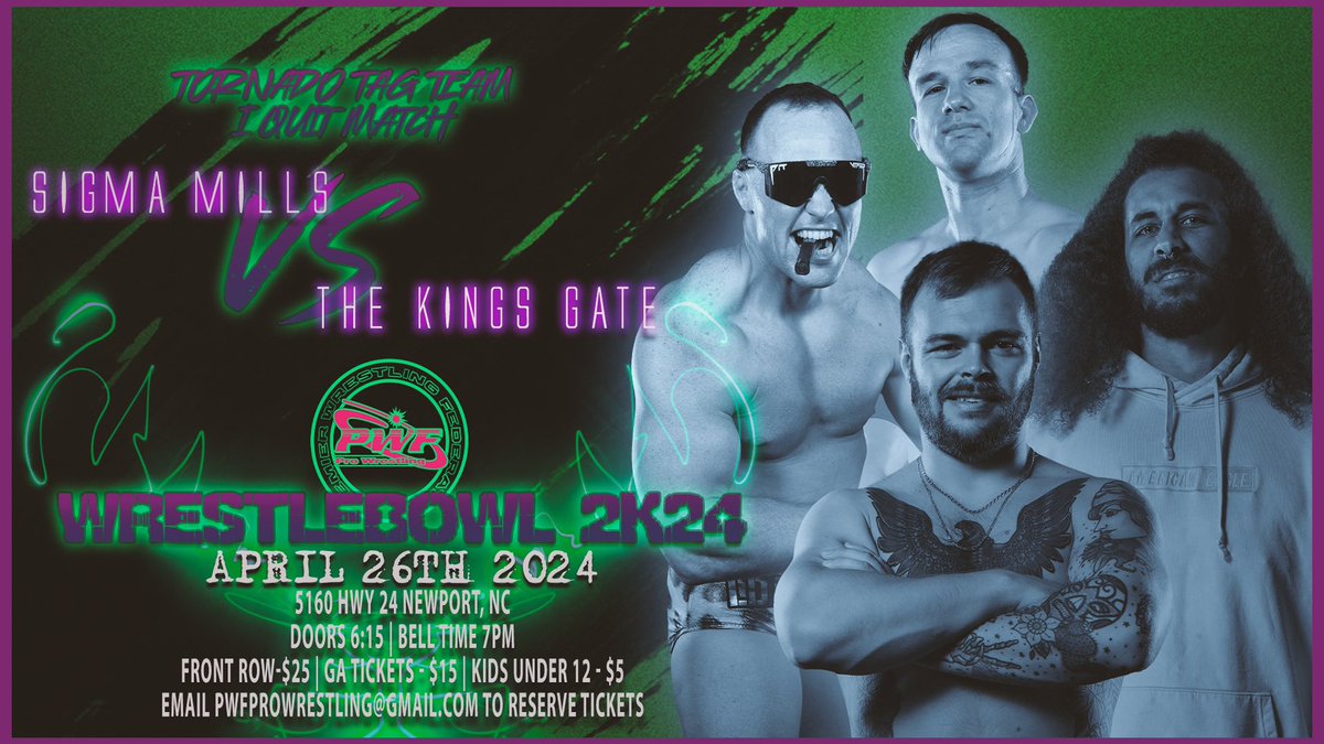 PWFLive's tweet photo. ‼️MATCH ANNOUNCEMENT‼️
After winning the Crystal Dreams Match at #PWFDesolation, LDJ could choose any match he wanted, and he’s using that wish to get revenge on The Kings Gate in a Tornado Tag Team I Quit Match!
#WrestleBowl2K24 will be LIVE on IWTV! https://t.co/oSz1S7V3J6