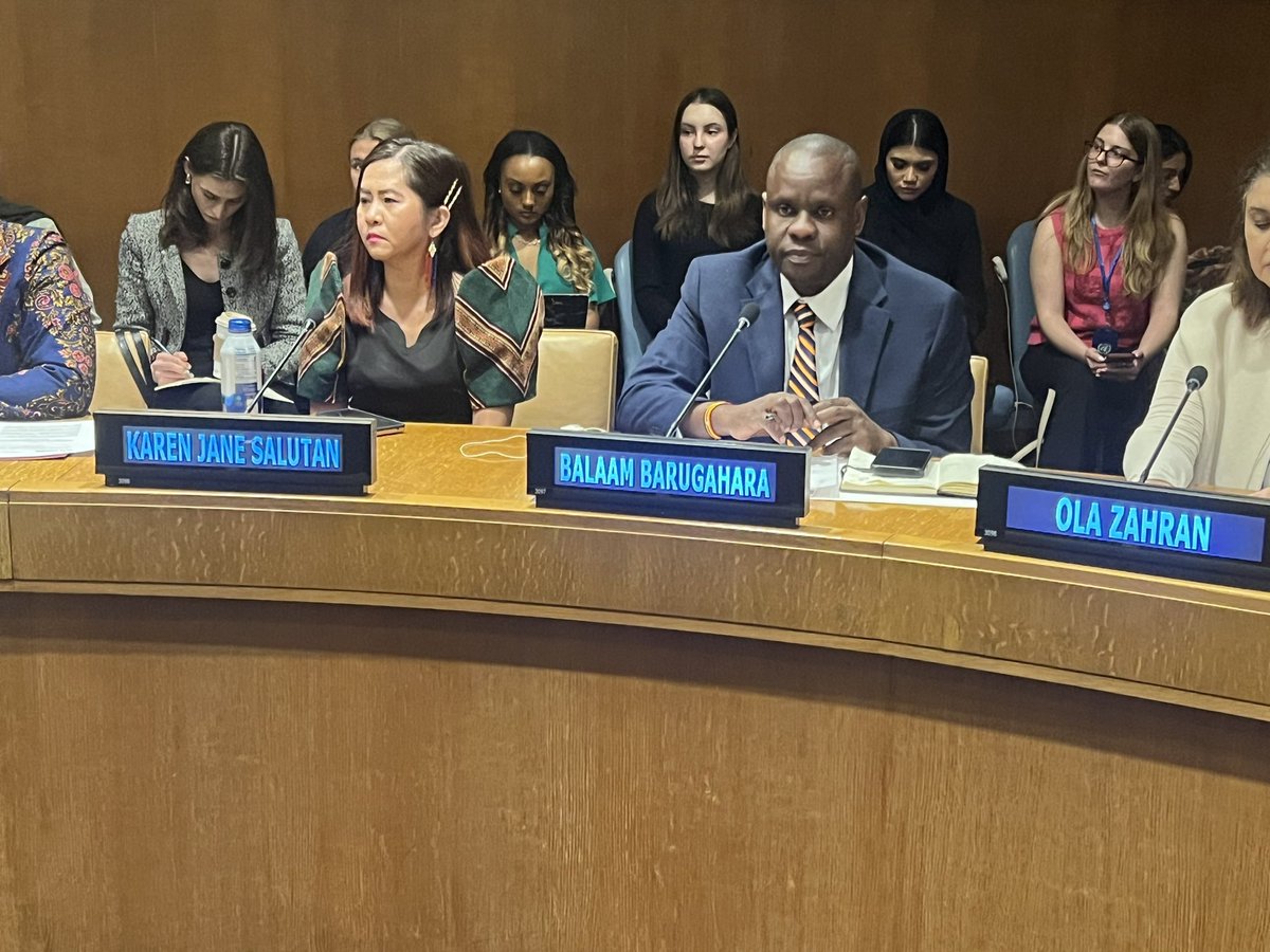 UgandaUN's tweet image. #Now at the Innovate and Lead - Skills for Youth to Drive a Sustainable Future, Co-Organized by the Permanent Mission of Kenya to the United Nations in New York, the #WorldIntellectualPropertyOrganization, and the #InternationalTradeCentre with the Minister for State for Youth…
