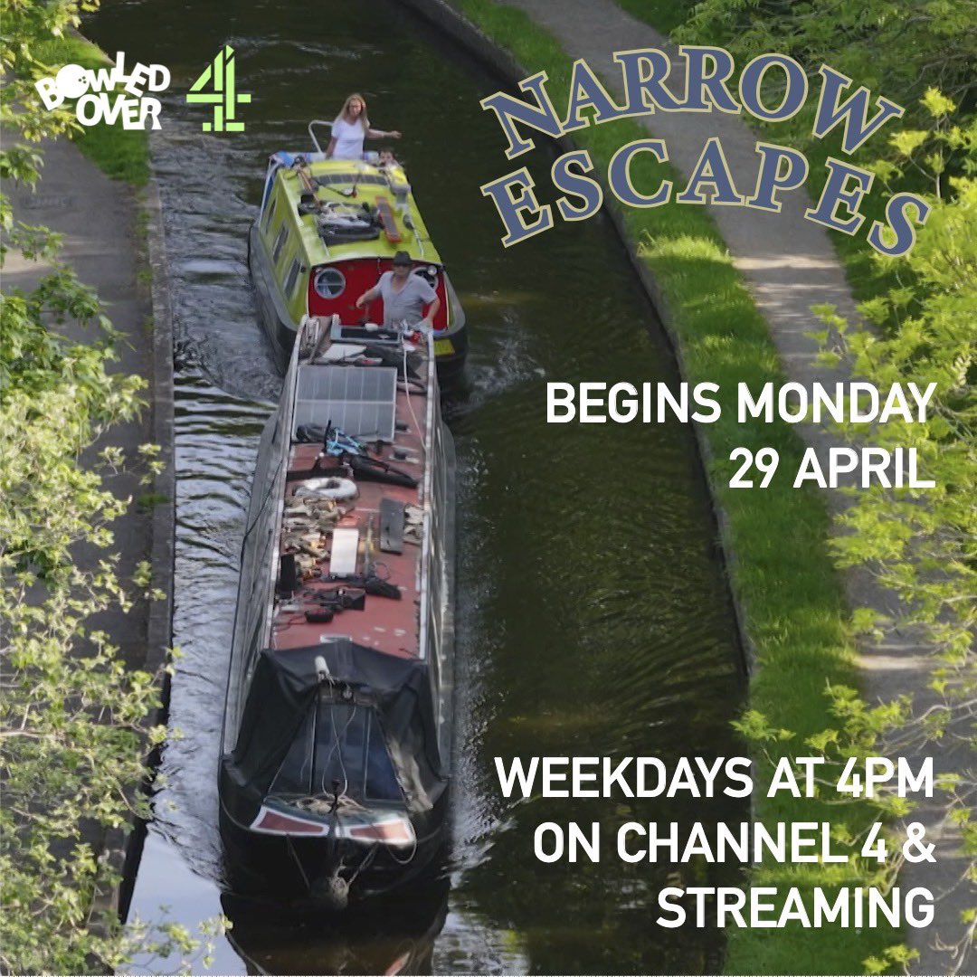 It’s coming soon! 🥳 Narrow Escapes will air on weekdays from Monday 29th April at 4pm on Channel 4 for a month & drop weekly on Channel 4's online streaming service👀 Please do watch it, we think you’ll love it and there’s lots of amazing people featuring! 🤩 #NarrowEscapes