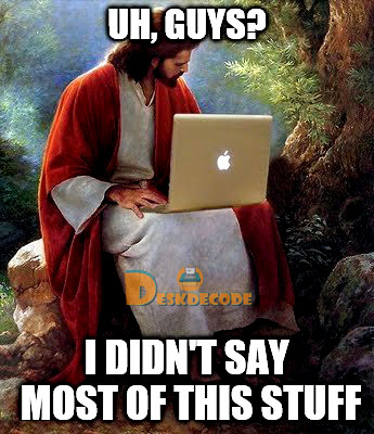deskdecode's tweet photo. When Jesus opens the internet!

#InternetSurprises #JesusOnline #DivineIntervention #MisquotedMessiah #SacredTech #MemeHumor #UnexpectedBrowsing #HolyWeb #DigitalDivinity #InternetMysteries https://t.co/C8tIh8iW1s