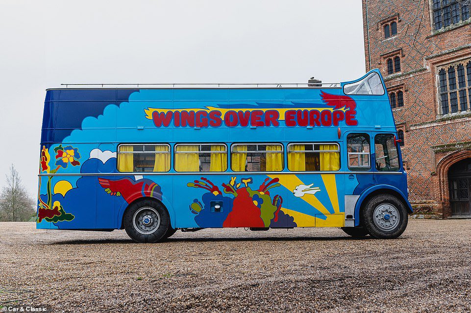 The psychedelic “Wings” tour bus that took Paul & Linda McCartney & the band on a European Tour during the summer of 1972 is up for sale. It’s on at Car & Classics, 22-29 April with bids expected to reach between £150-£200k & I think that it looks really cool ! 😂