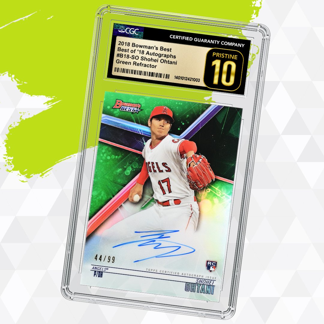 It's always Sho Time when a Shohei Ohtani Rookie Auto is submitted for grading at #CGCCards! ⚾💥 #CardOfTheDay If you could add a player's rookie card to your collection, who would it be? Let us know in the comments!