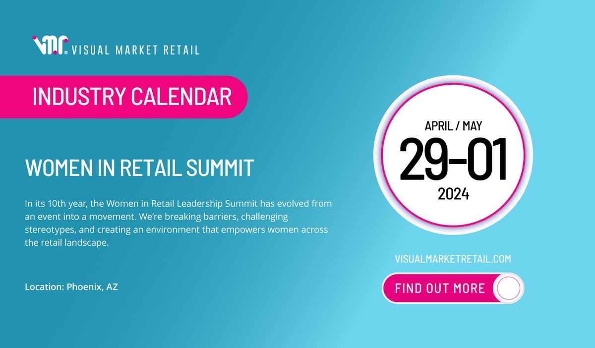 VMRetail_'s tweet photo. VMR Industry Calendar - Women in Retail Summit

April 29th - May 1st 2024
Location: Phoenix, AZ

Find Out More
https://t.co/TLKhKlFM3f

#wirleadership #womeninretail #retailevent #womeninretailsummit #empoweringwomen #topretailers #topbrands #retailsummit https://t.co/IMux2iEB6h
