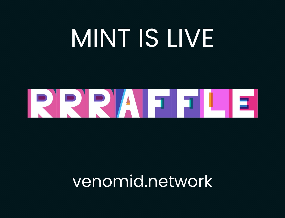 🚨 Mint is live now! 🚨 Head over to our website and mint your RRRaffle NFT for a chance to win amazing prizes and platform utilities! #Venom #VenomNetwork #VenomTokenForge