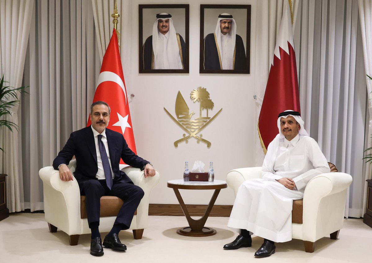 Minister of Foreign Affairs @HakanFidan met with Sheikh Mohammed bin Abdulrahman Al Thani, Prime Minister and Minister of Foreign Affairs of Qatar, in Doha. 🇹🇷🇶🇦