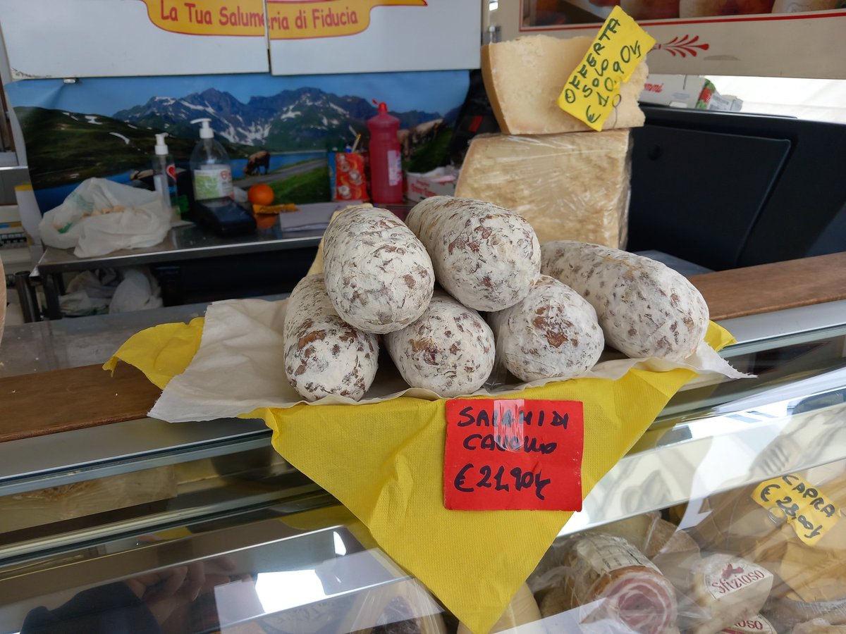 @travchats A1: Chioggia, a small town near Venice, has a street market on Thursday. Everything and anything can be found there, at great prices. I couldn't resist excellent homemade salami. #travchat