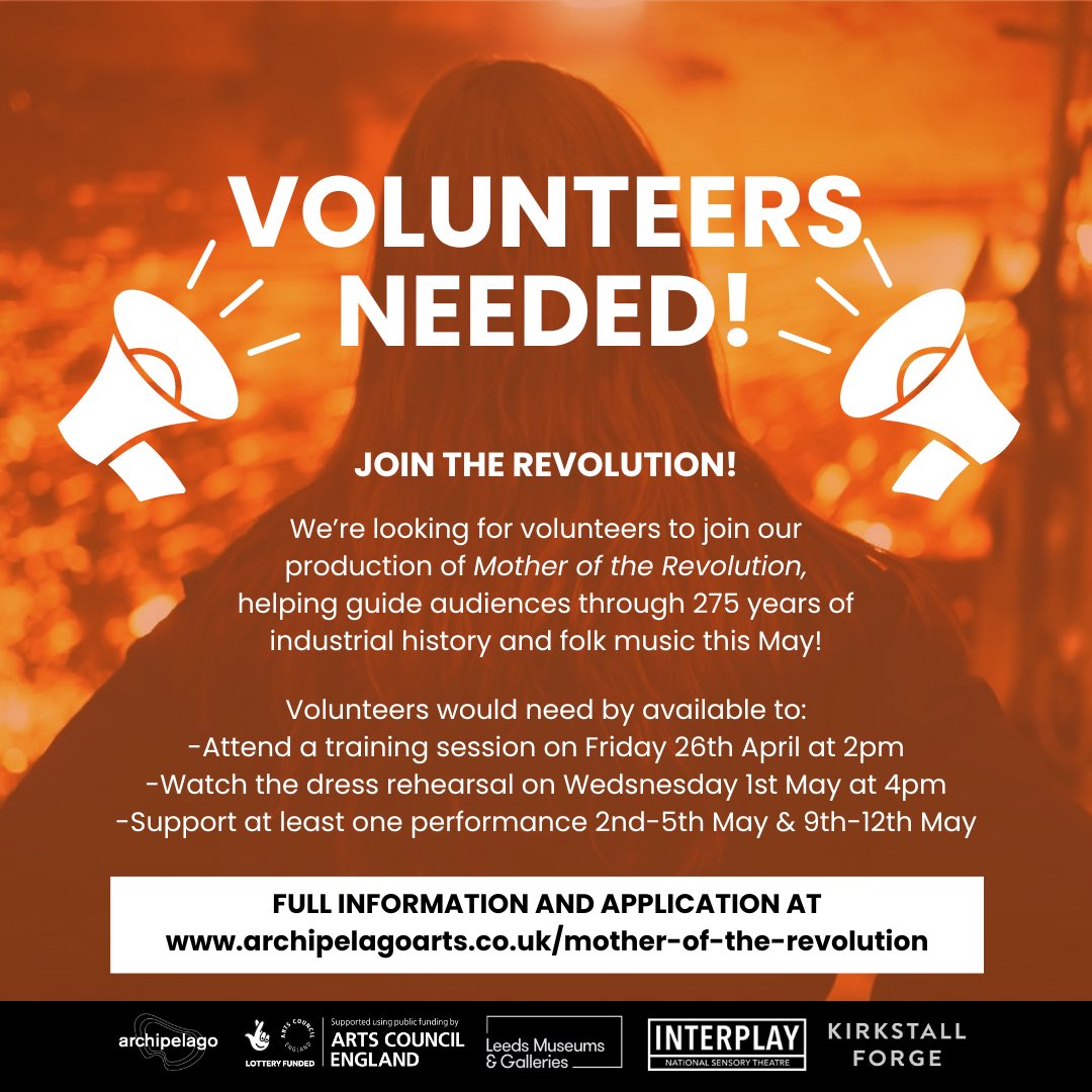 📣 We’re looking for volunteers! ❤️‍🔥

Fancy stewarding audiences through 275 years of history?! 

Head here to find out more: archipelagoarts.co.uk/mother-of-the-…