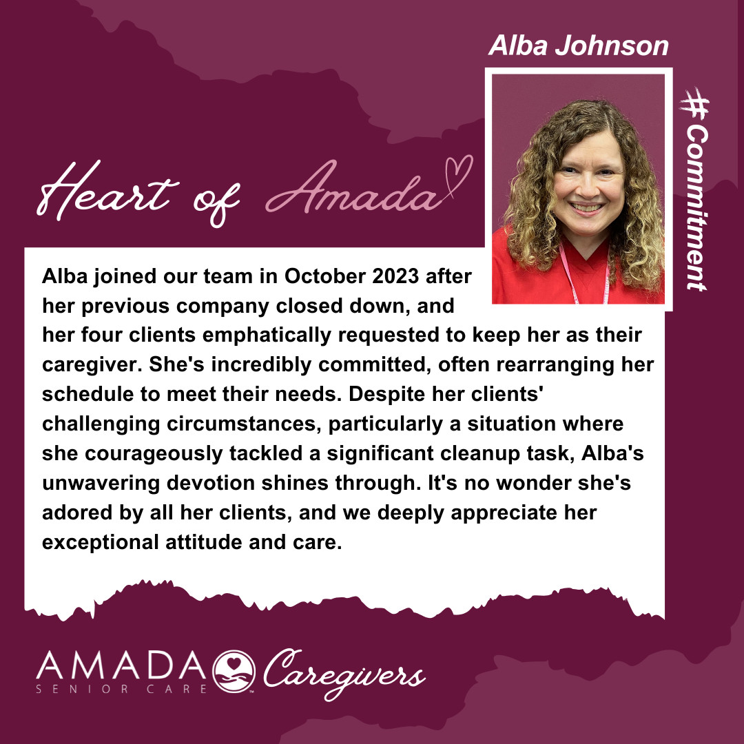 Alba, we're incredibly proud to have you as part of our team of caregivers. Your dedication to bringing joy to seniors is truly commendable, and we can't express our gratitude enough for everything you do. You're a true caregiving superstar!

#bestcaregiver #rockstar #weareamada