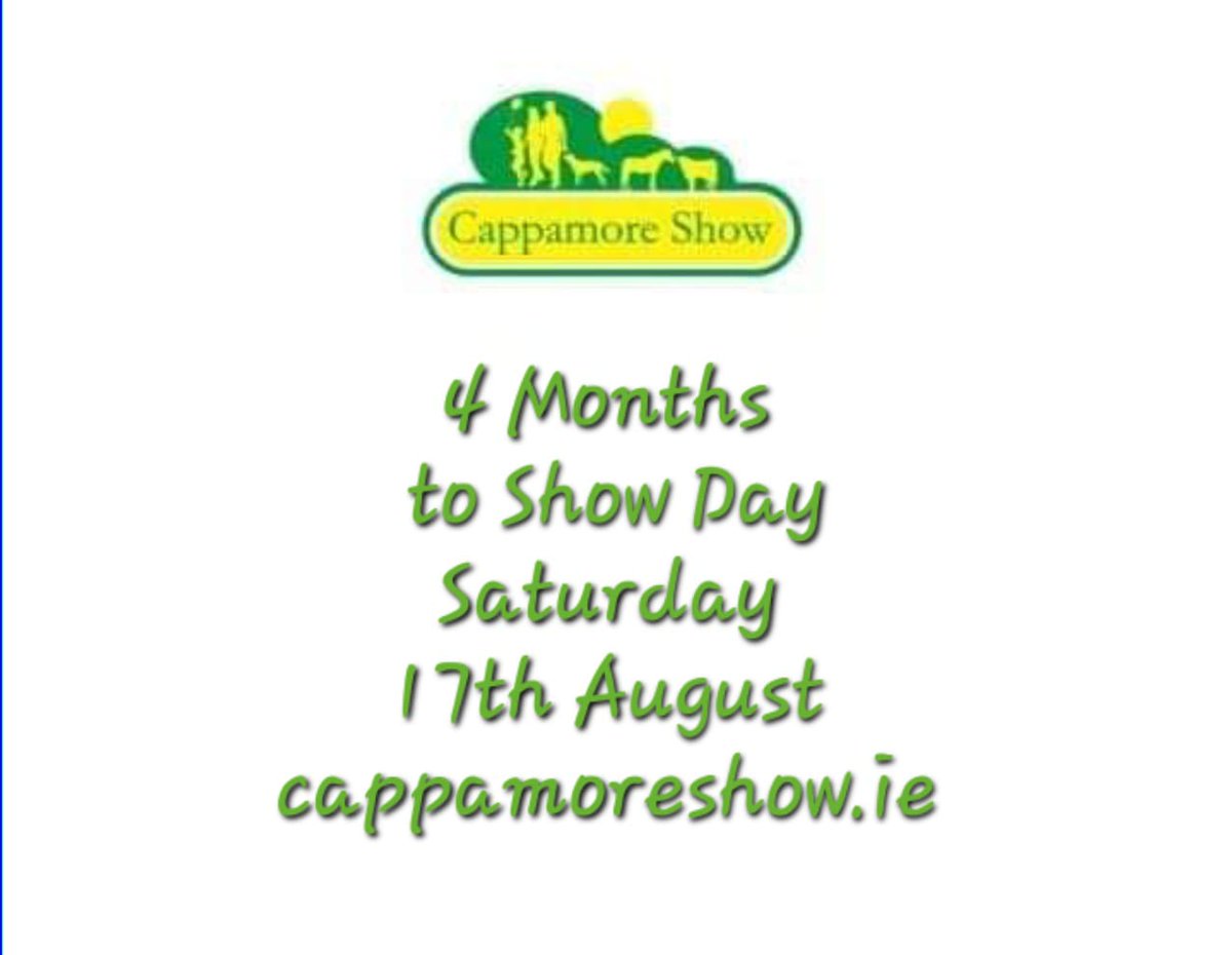 Date for your diary Saturday 17th August #cappamoreshow24 #agshow #familydayout #limerick