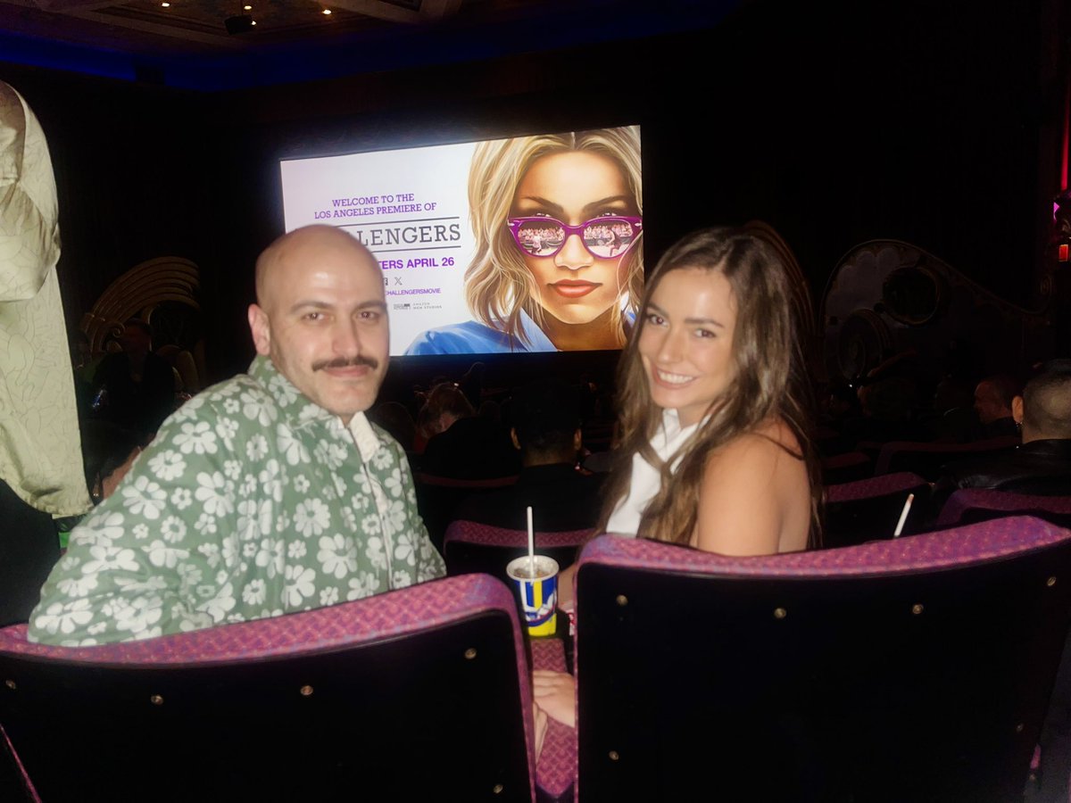 SinaGrace's tweet photo. Saw @challengersmov with the absolute best @Priscilaferrari 

It’s a 2 hour feast of Zendaya playing 4D chess with tennis hotties. More wit and nuance than steamy sex scenes.

The college student did NOT get her ace :-( https://t.co/TagbZUDSK9