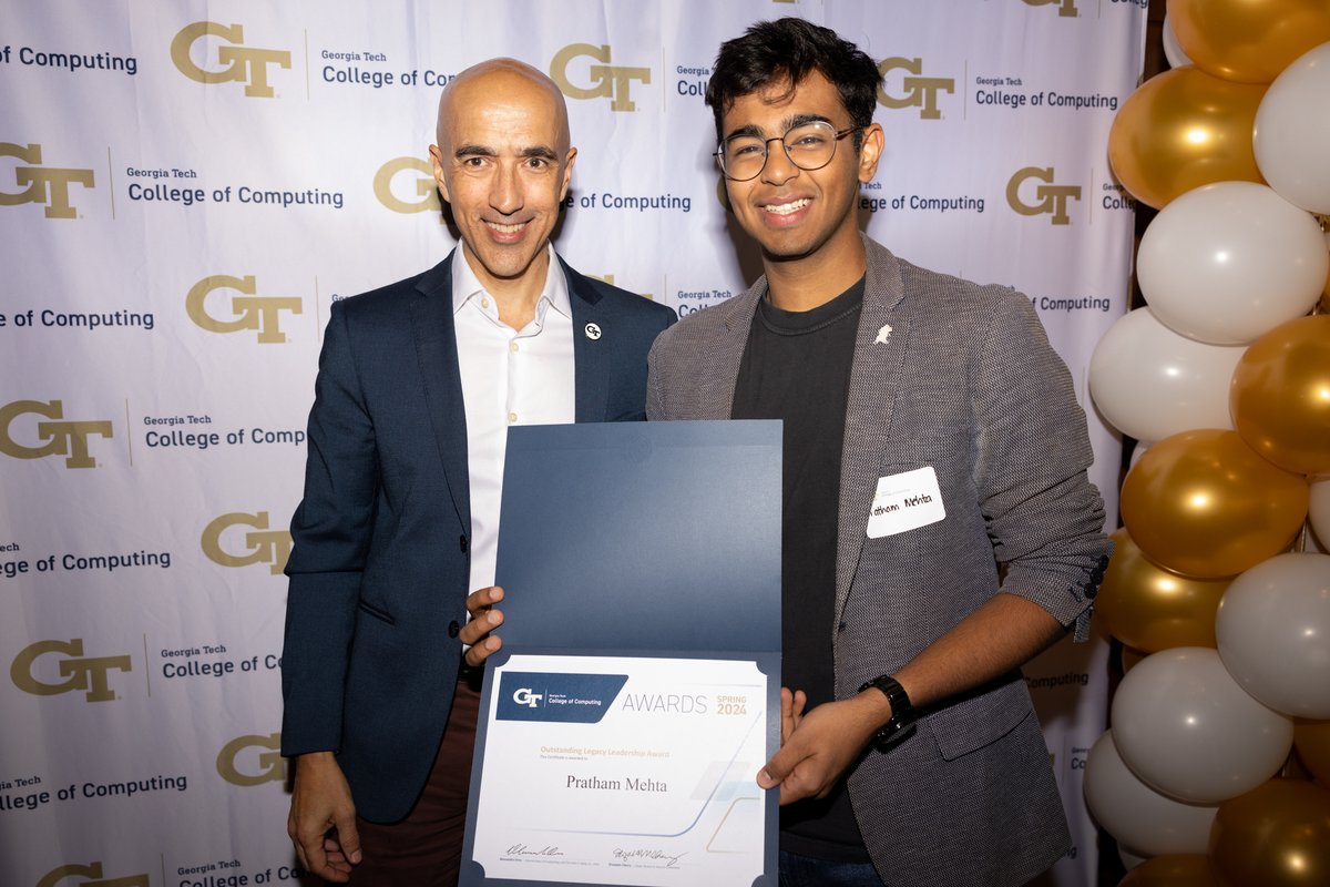 Several CSE students, faculty, and alumni were recognized last week at @gtcomputing's 33rd Annual Awards Celebration! Stay tuned for our award wrap-up story to publish soon! Until then, here are a few highlights from the banquet! Congratulations, everyone! 🥳🎉