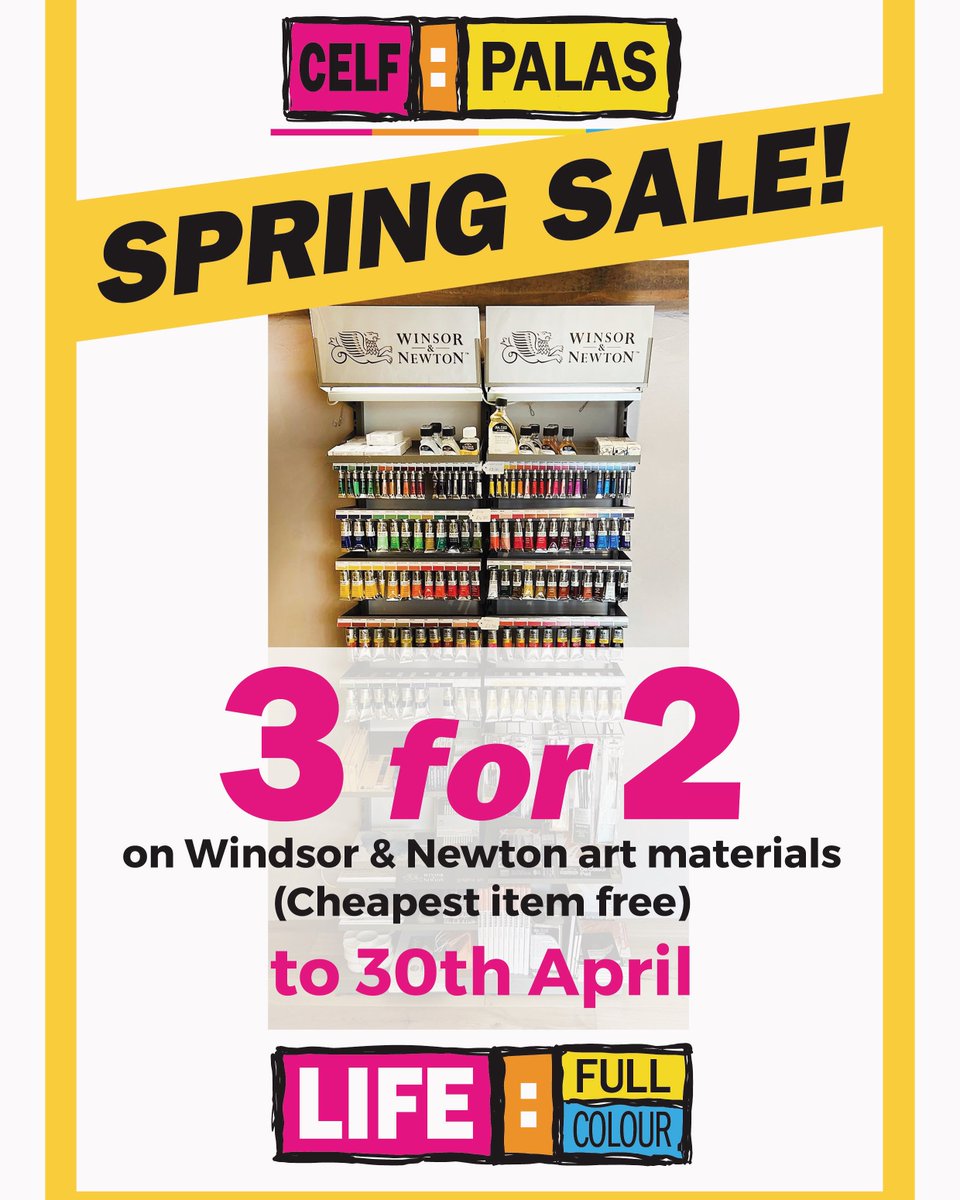 Don’t forget we’ve got 3 for 2 on artist materials until the end of the month - while stocks last. And let us know what else you’d like us to stock in Caernarfon’s art emporium 👩‍🎨