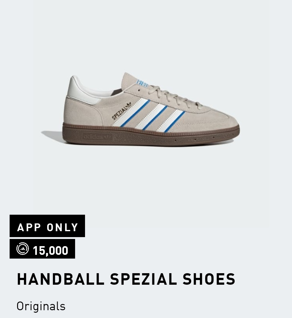 If anyone hasn't seen There is a pair of Handball Spezial on the Confirmed App available exclusively to adiclub members and can only be bought using points Not much else to use the points on, seem nice enough #adiFamily #3stripes2soles1love