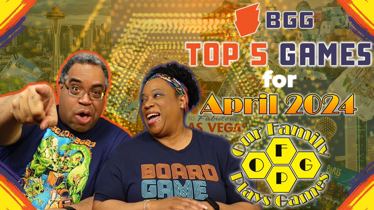 Tune in with Starla and Mik <a href="/ourfamplaygames/">Our Family Plays Games</a> for their Top 5 Games for April 2024...and this time around, they talk about travel since April can be a fantastic month to start your travels.
boardgamegeek.com/video/491011/b…