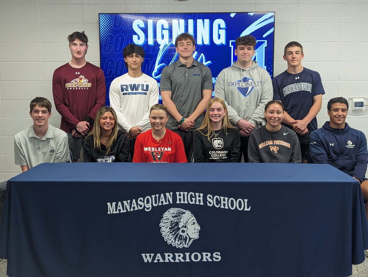 Congratulations to all of our seniors who were recognized today for their commitment to continue their athletic careers at the collegiate level! Way to go, Warriors!