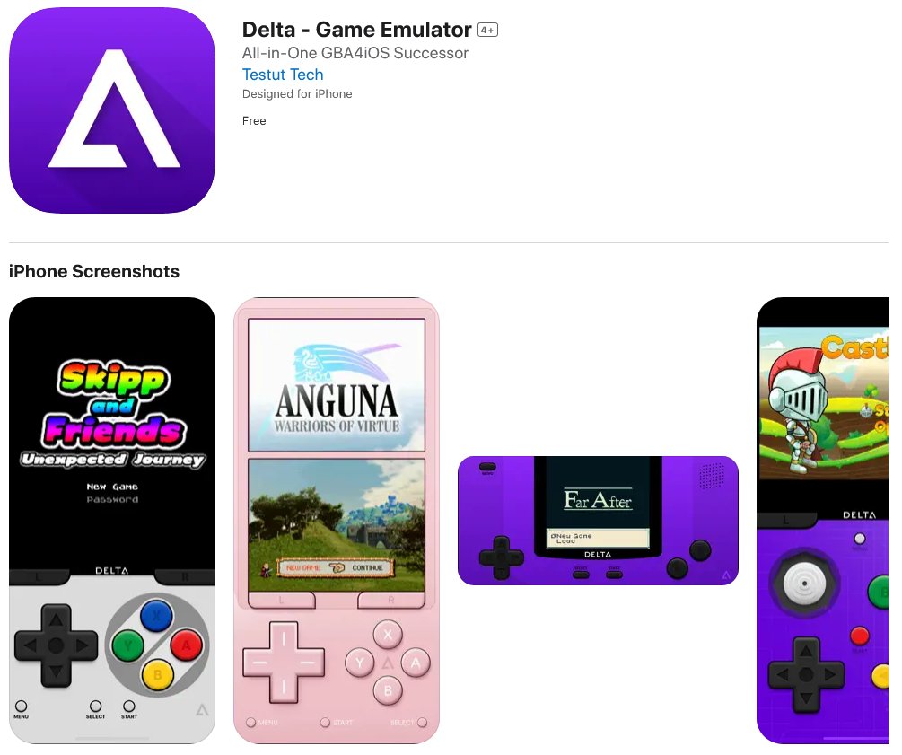 Delta emulator is free on iOS: apple.co/4aXLAZ5

Supports - Game Boy, Game Boy Color, Game Boy Advance, DS, NES, SNES, N64

No data collected, no ads, lots of controller support, save states, cheats, Delta Sync, controller skins, hold button, fast forward, etc