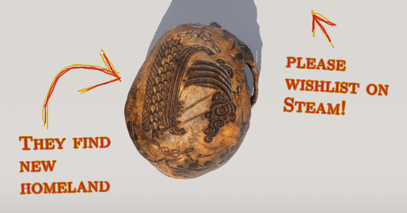 TribeNation50bc's tweet photo. 🚩Scientists have found a 2000 year old skull with a story from my game engraved on it! 🌟This is mind-blowing!

👓Wishlist on Steam: https://t.co/SqT9O9RDB7