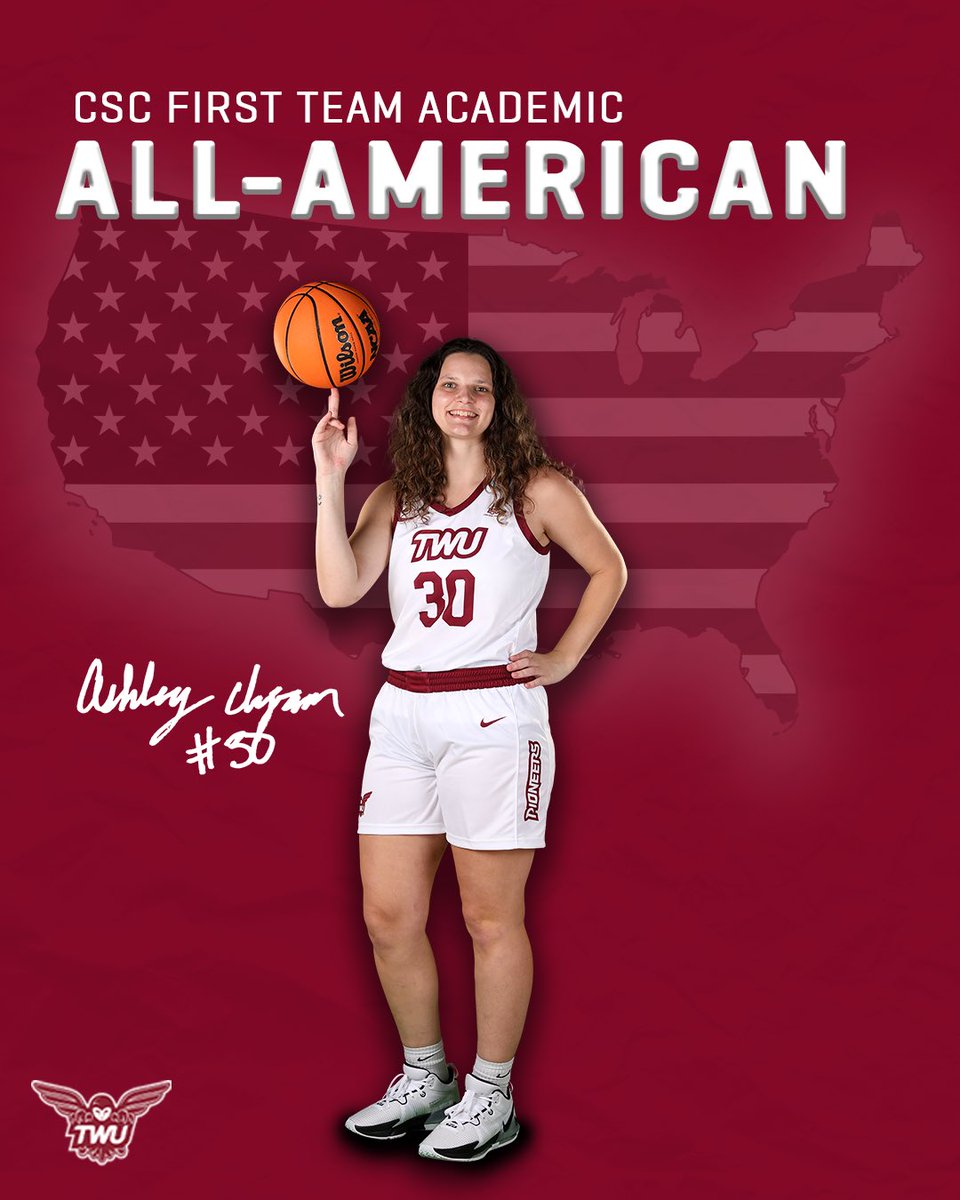 𝗘𝗟𝗜𝗧𝗘 - on & off the court 🏆 @ashley__ingram becomes the first @CollSportsComm First Team Academic All-American in program history and first Academic All-American since the 1999-2000 season! twuathletics.com/news/2024/4/17… #PioneerProud | #CASE