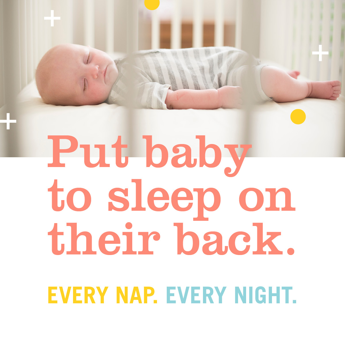 IowaSids's tweet image. In addition to following the ABCs of safe sleep, there are other tips you can follow to help keep your little one safe! Avoid overheating by never overdressing baby or covering their head (NO HATS) during sleep and breastfeeding can also help reduce your little one's risk.