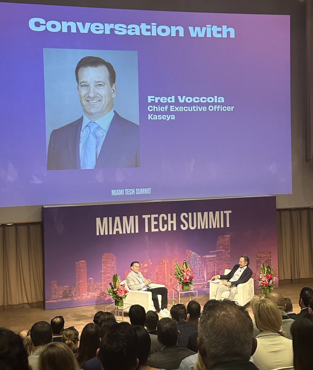 “90% of cyber attacks against businesses happen because they don’t have multi-factor authentication, so businesses absolutely need it” says @TheFredVoccola of @KaseyaCorp to @JustinSayfie at the @miami_summit #miamitechsummit