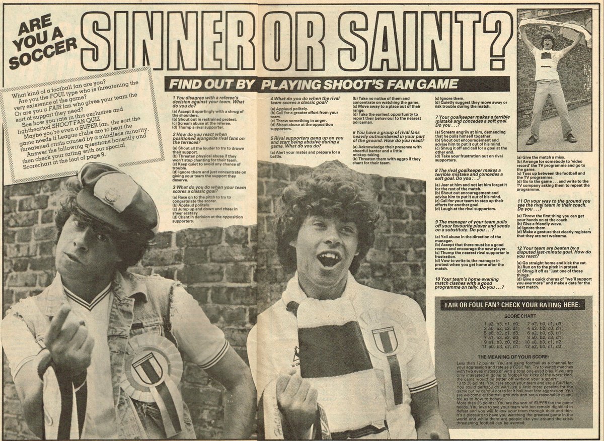 Are you a Soccer Sinner or Saint? #Shoot! 1982-10-02