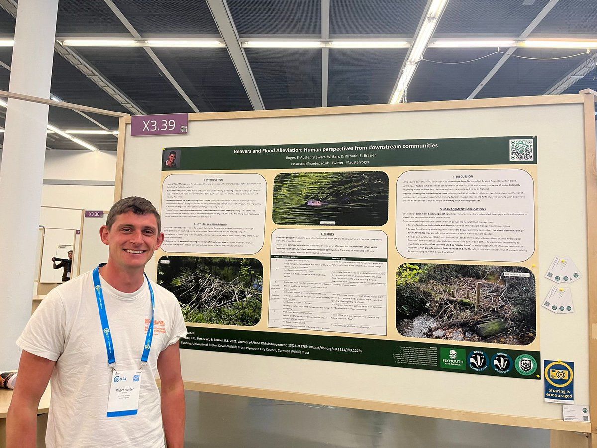 Really enjoyed many great discussions on #Beavers in #NaturalFloodManagement with researchers from across Europe and beyond! #EGU24