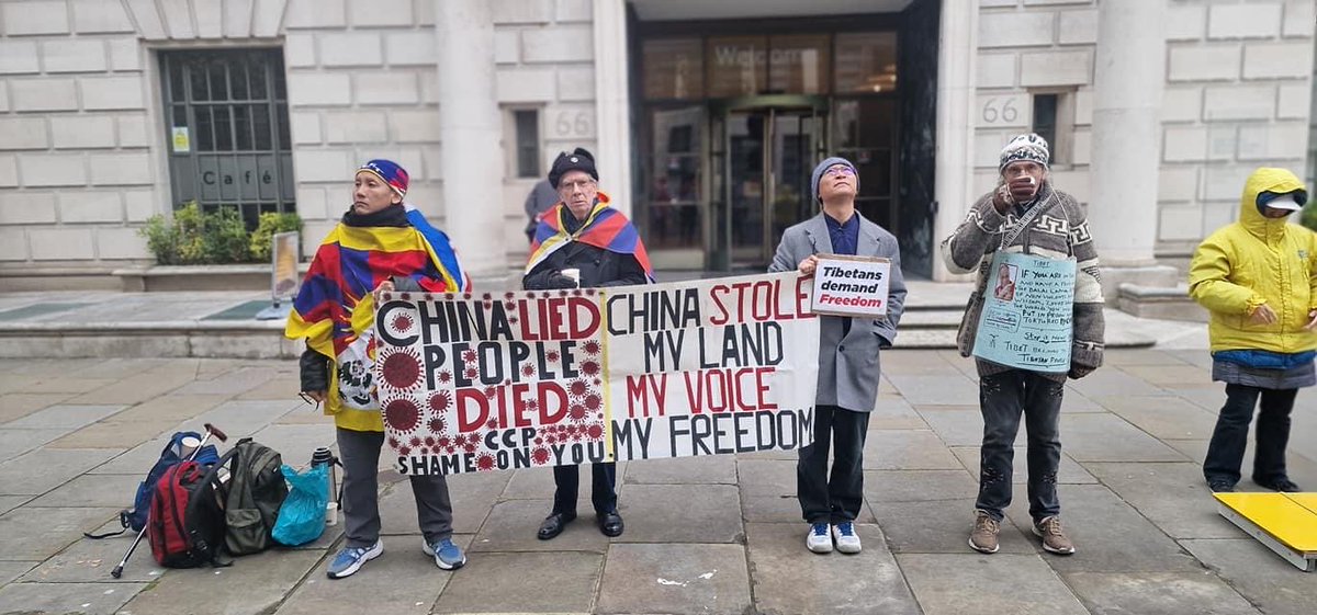 Wednesday vigil opposite the ⁦@ChineseEmbinUK⁩ Reminding the #PRC that #Tibet Question is an unresolved international conflict & not China’s internal matter. #FreeTibet