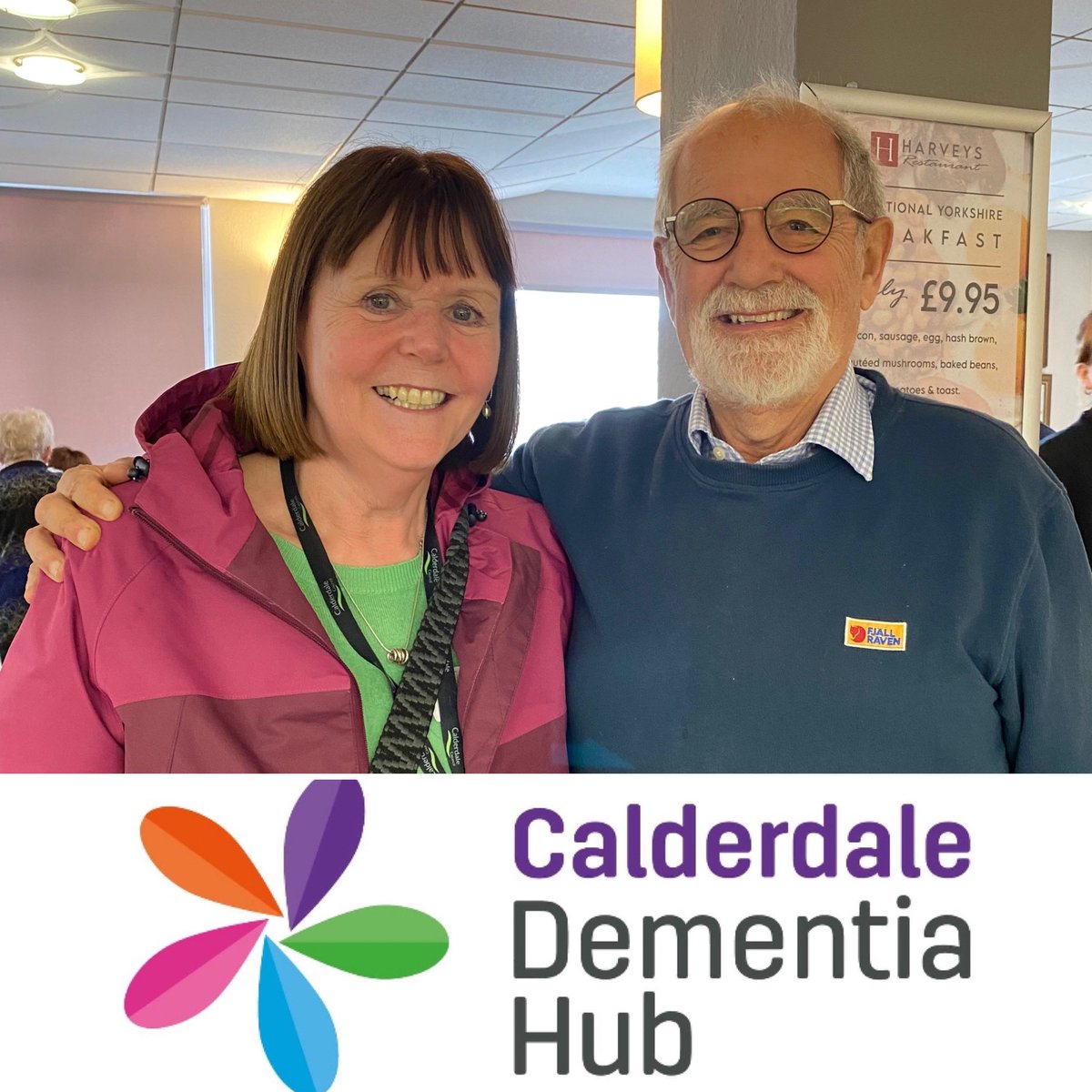 Lovely to catch up with @RogerHa72916008 and many more at today’s wonderful 2nd anniversary celebration of the Calderdale Dementia Hub, hosted by @harveyshalifax Music, singing, laughter, tea, coffee, cake and great company! #dementia #support #Calderdale