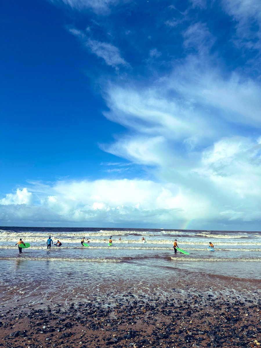 Just a stroll to the beach for Cromer Academy pupils for their after school surf lessons. Beautiful! #surf #extracurricular #wellbeing #beach #waves