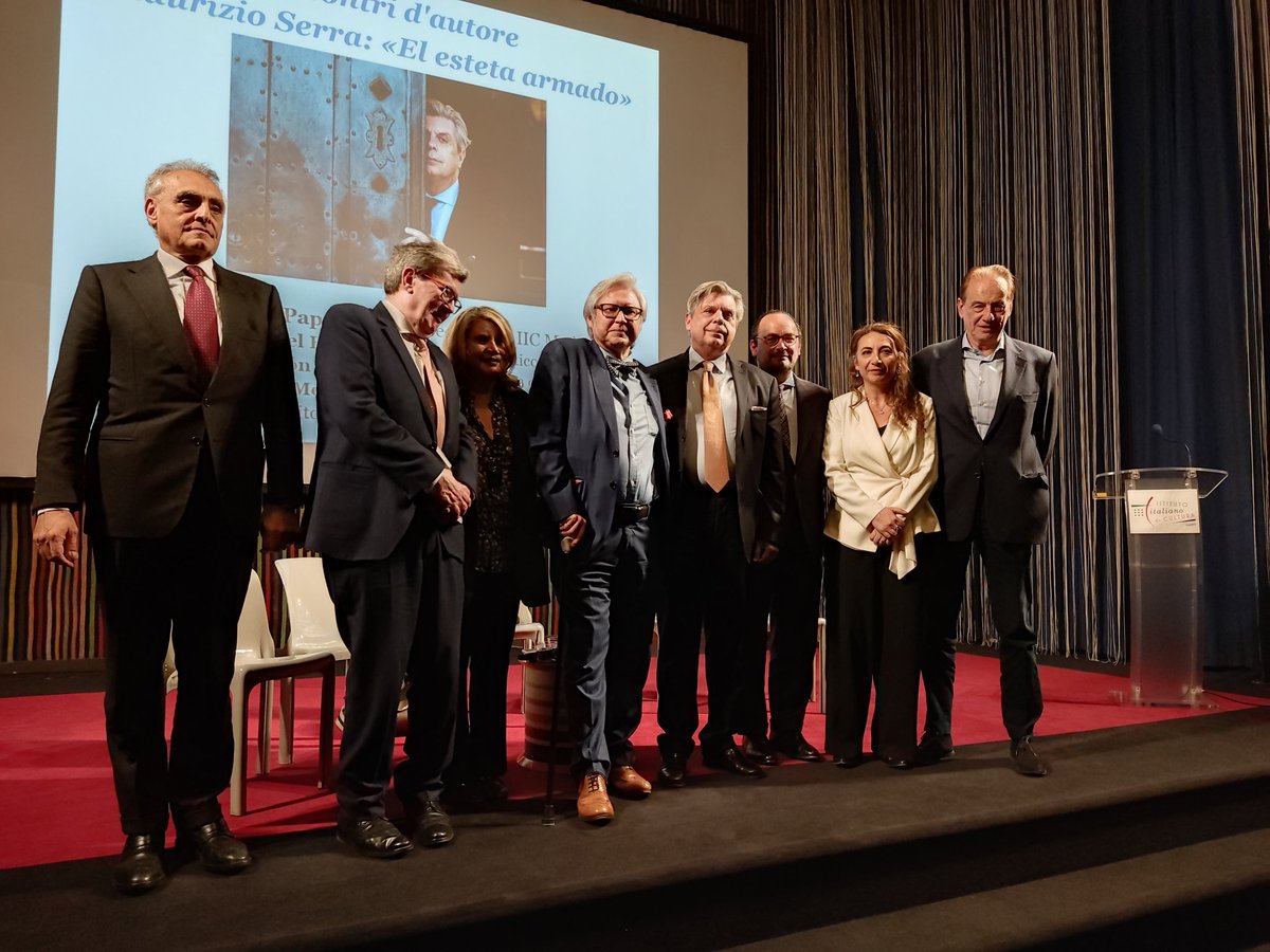 El fantástico evento en el @iicmadrid, presentando el libro «El esteta armado» de Maurizio Serra fantásticamente editado por @Forcola.