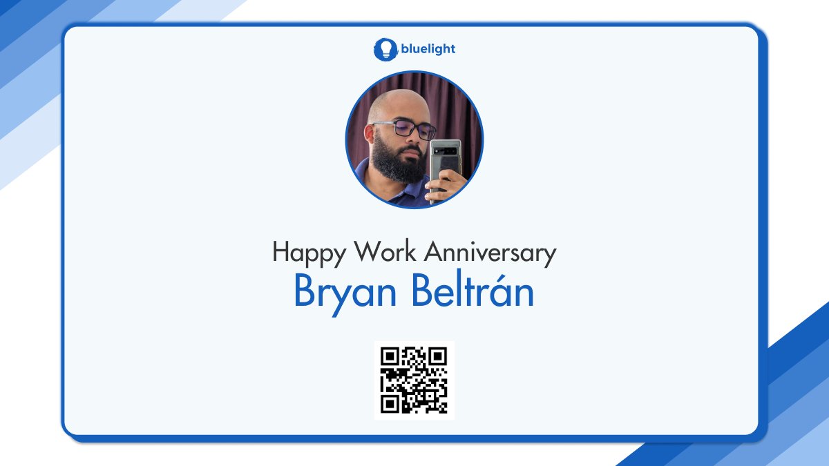 Please join us in wishing a happy work anniversary to our team member, Bryan Beltrán! Thank you for your contributions to our team, Bryan! 

#workanniversary #happyworkanniversary #workversary #softwaredeveloper #careermilestone #softwaredevelopment #bluelightcareers #bluelight