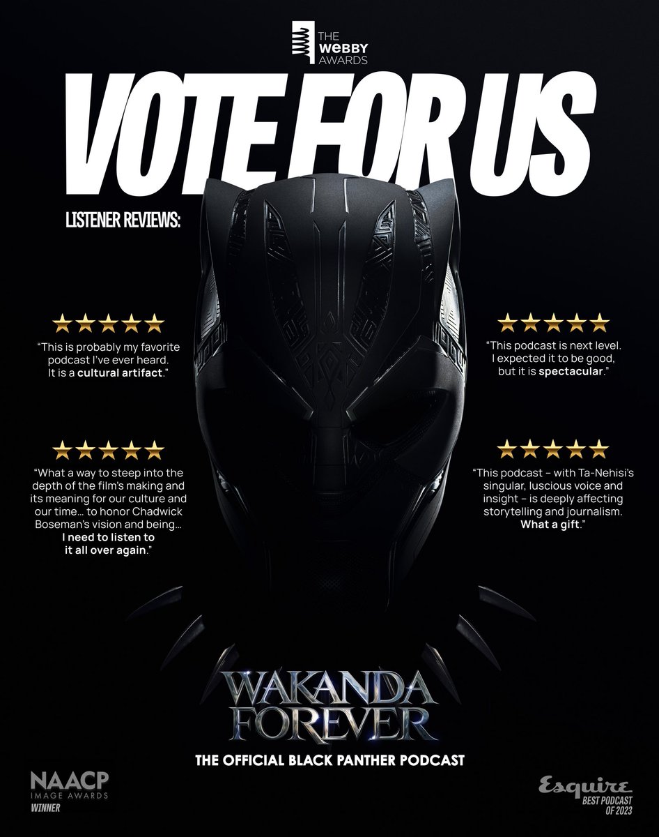 2 MORE DAYS TO VOTE #WakandaForever ⭐️ VOTE HERE: tinyurl.com/VoteWakandaFor… #WebbyAwards #BlackPanther