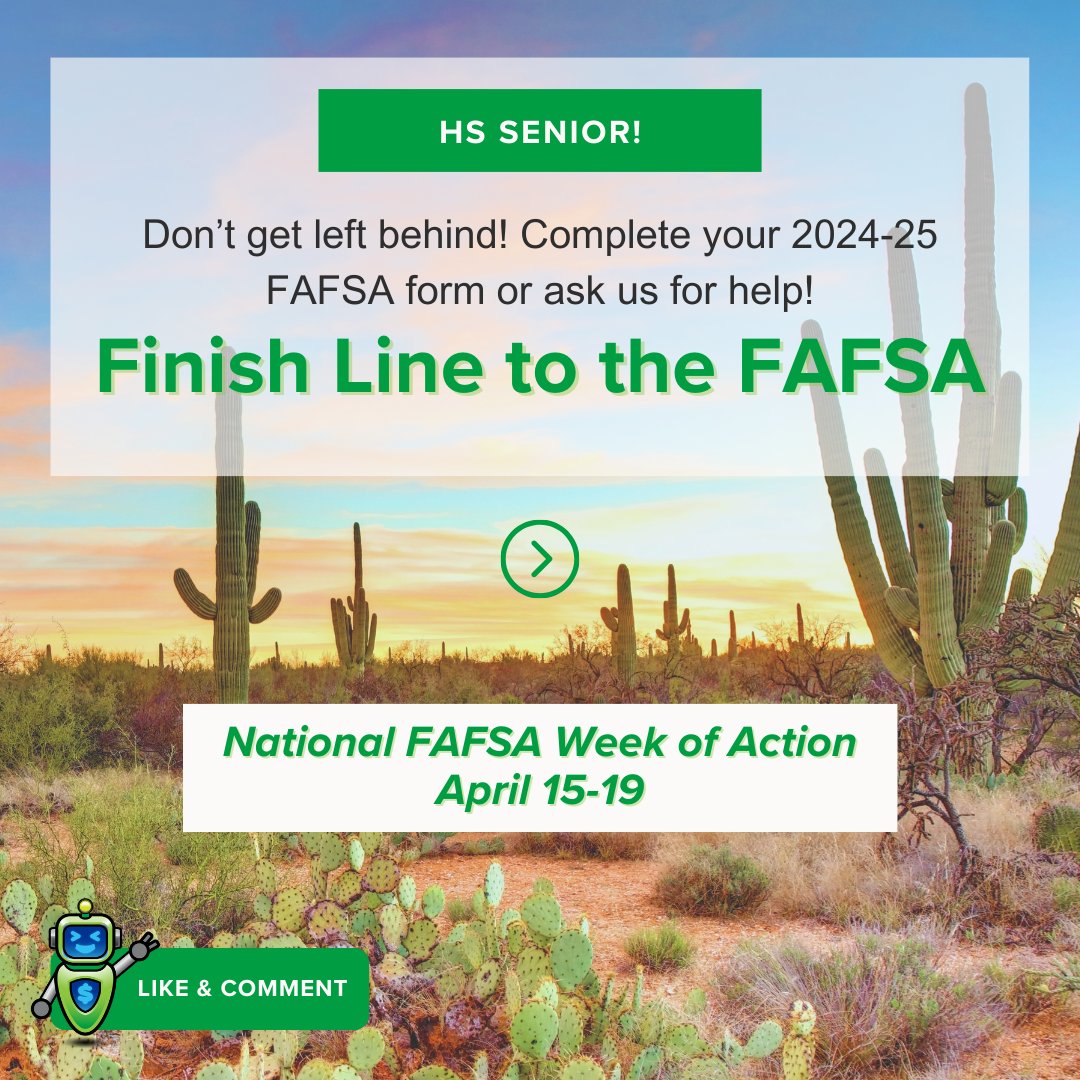 Our school is taking part with the Finish Line to the FAFSA for the class of 2024, so our senior students know the value of the FAFSA form and how it can help set up options after graduation!