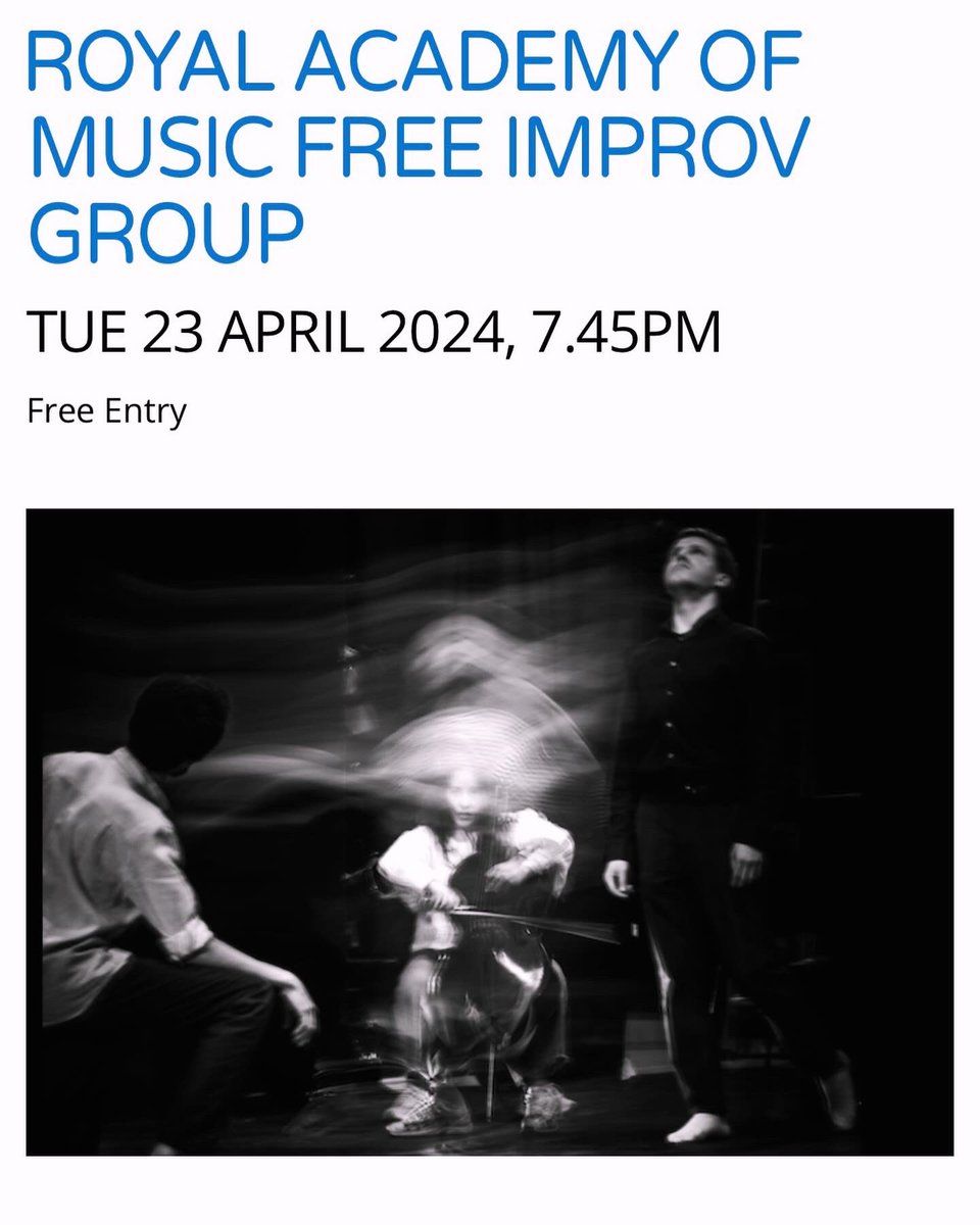 Matt London (@mattlmuso) on Twitter photo 💥FREE GIG ALERT💥 The <a href="/RoyalAcadMusic/">Royal Academy of Music</a> Free Improv Group are going to play my extended work ‘Rituals’ at <a href="/vortexjazz/">Vortex Jazz Club</a> on Tuesday 23 April!
RAM students led by the awesome Moss Freed & Chris Williams play music by: Cardew, Kurdika, Wolff, Guy & Cath Roberts vortexjazz.co.uk/event/royal-ac… 💥FREE GIG ALERT💥 The <a href="/RoyalAcadMusic/">Royal Academy of Music</a> Free Improv Group are going to play my extended work ‘Rituals’ at <a href="/vortexjazz/">Vortex Jazz Club</a> on Tuesday 23 April!
RAM students led by the awesome Moss Freed & Chris Williams play music by: Cardew, Kurdika, Wolff, Guy & Cath Roberts vortexjazz.co.uk/event/royal-ac…