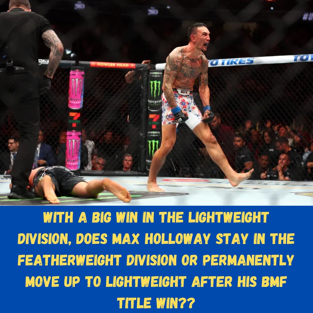 Charlie_Oxtoby1's tweet photo. Max Holloway has some big choices to make after his KO win at UFC 300!!

#UFC #UFC300 #MaxHolloway #Blessed #BMF #DanaWhite https://t.co/UFkQaSHH9T