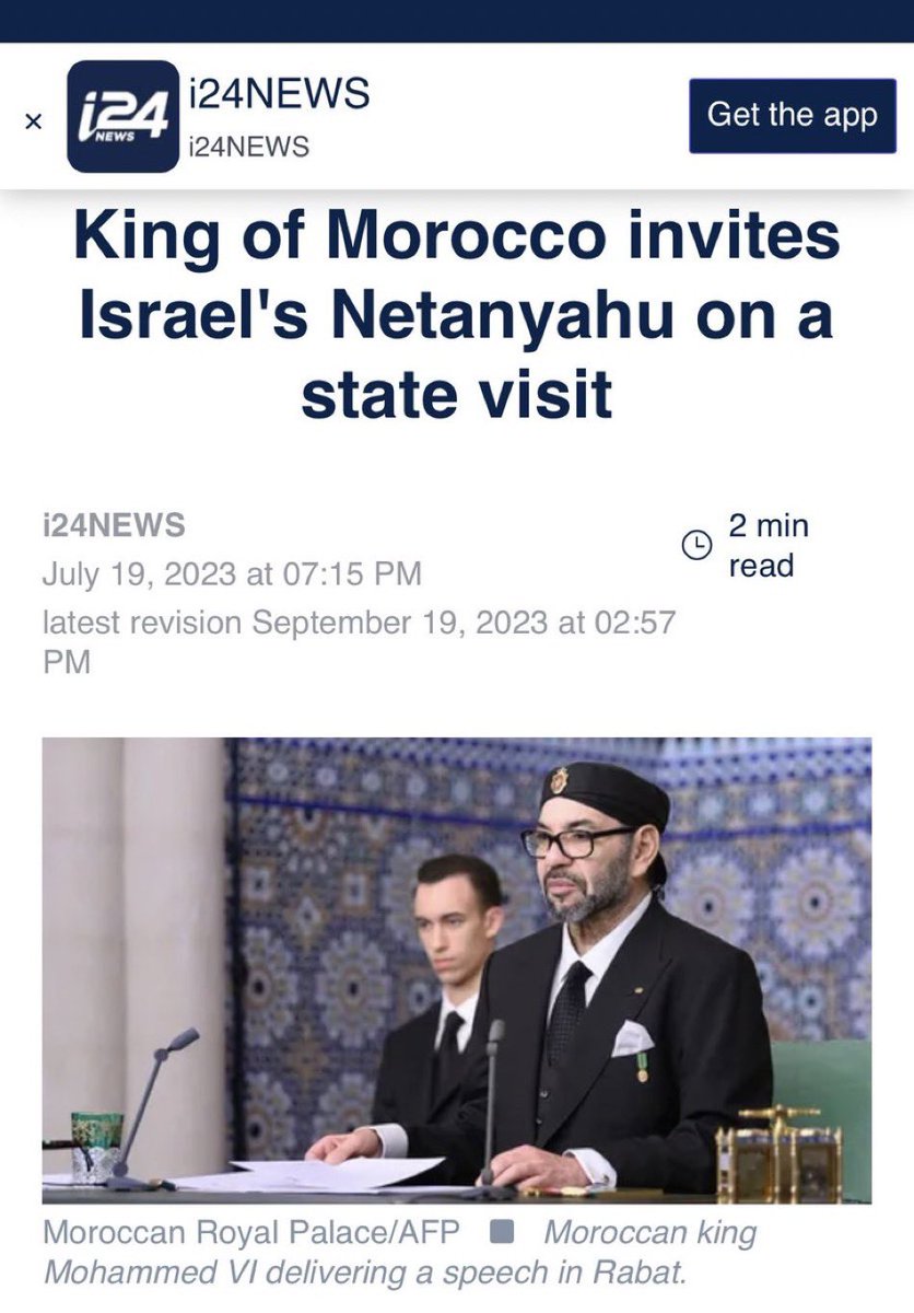 When will Netanyahu visit Morocco?