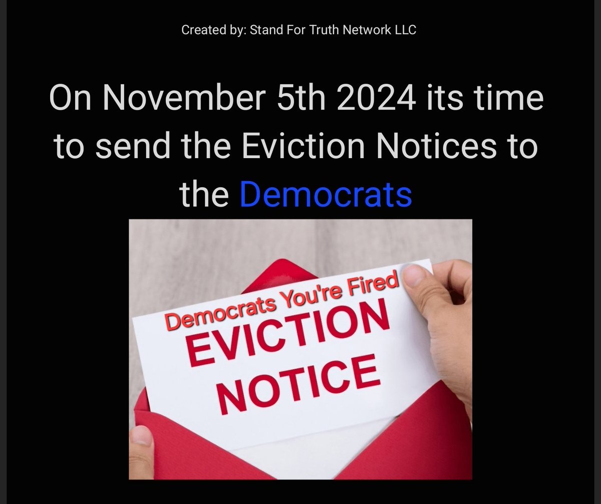 Time to prepare Dems' eviction notices....