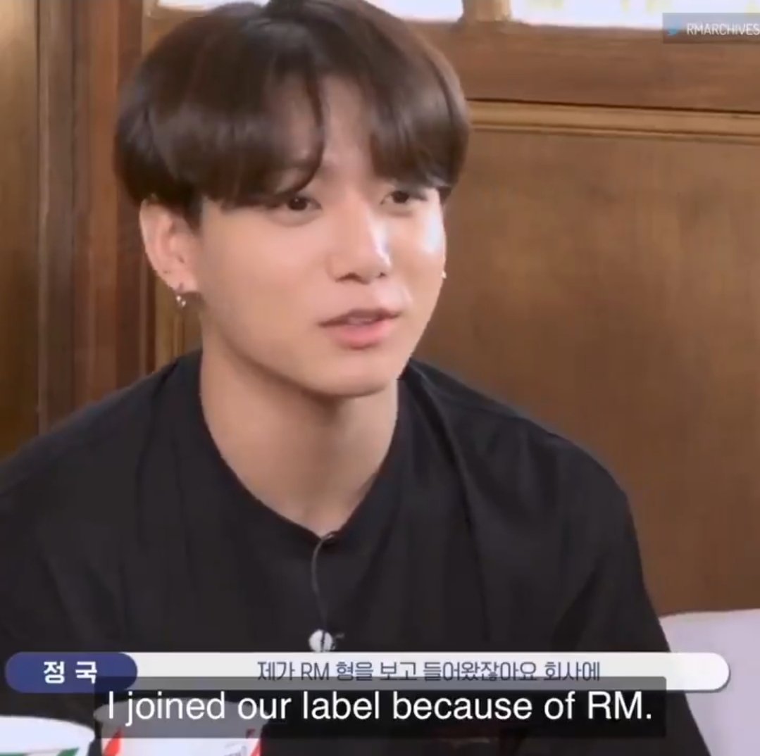 ridiculous that you make such a feeble effort to pass off your own lies as truth. Jk says that he joined the label for Rm and expresses his gratitude and love for his Namjoon hyung at every opportunity. If you don't see this, it means you're not able to stan even a single person