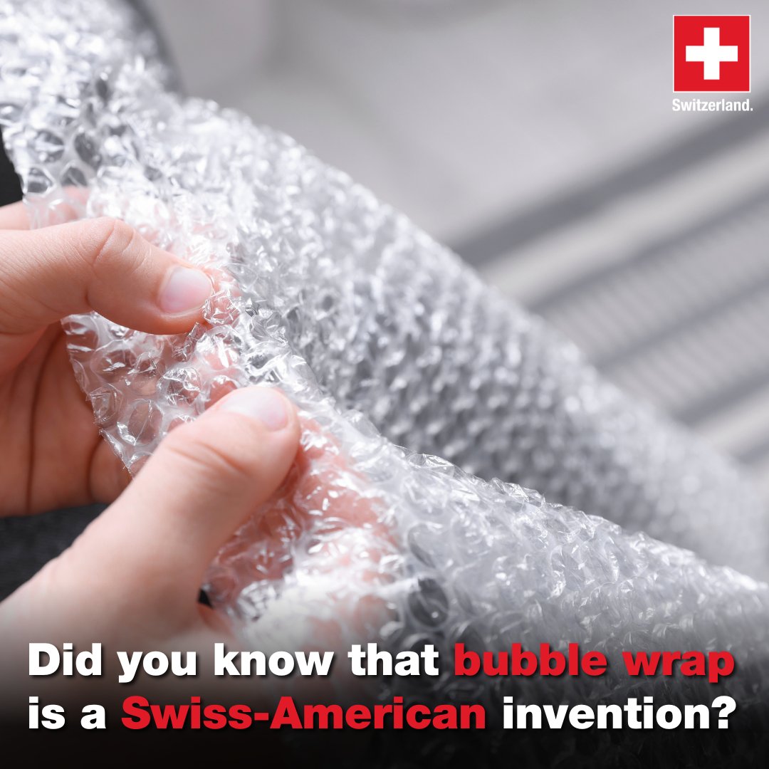 It owes its invention to 🇨🇭 engineer Marc Chavannes! In 1957, Chavannes and an 🇺🇸 engineer created a transparent plastic material that was first marketed as a textured wallpaper. 💡 #swisstech @swisstech