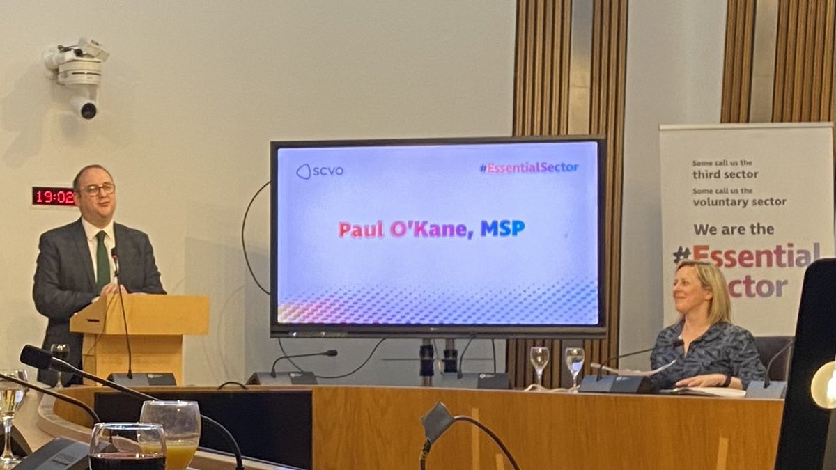 @PFOKane  hosts our #EssentialSector event for @scvotweet  at Scottish Parliament.  So much diversity in our sector represented here.