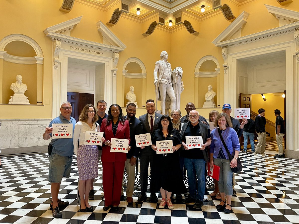 Proud to join @JoshuaCole, @MikeFeggans, @LauraJaneCohen, and other supporters of the Virginia Military Survivors and Dependents Education Program (#VMSDEP) as they advocate for Virginia veterans and their families in Richmond today! We depend on our Virginia service members,