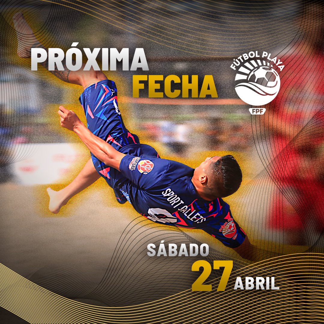 🔜 𝗩𝗼𝗹𝘃𝗲𝗺𝗼𝘀 𝗲𝗻 𝘂𝗻𝗮 𝘀𝗲𝗺𝗮𝗻𝗮 La fecha 3️⃣ de la Primera División de #FútbolPlaya se desarrollará el 27 de abril. 🏖️⚽