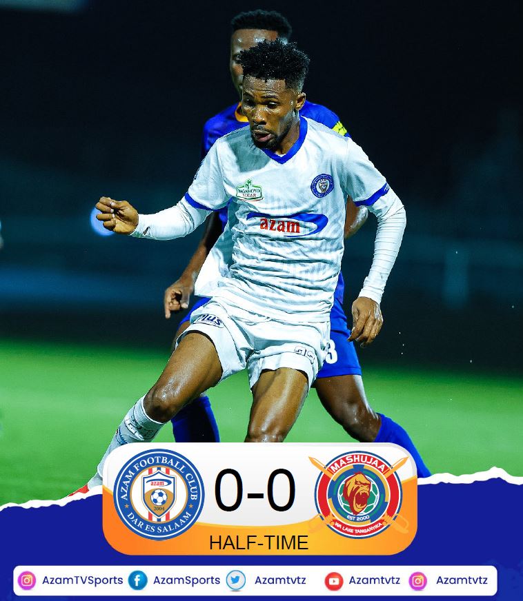 #NBCPL  Bado ‘nyau nyau’

HT: Azam FC 0-0 Mashujaa FC

LIVE #AzamSports1HD

#AzamSports1HD #NBCPremierLeague #LigiKuuYaNBC #NBCPL #NBCPLUpdates #SokaLetuBambam #SokaLetuDamdam #AzamFC #MashujaaFC #AzamMashujaa