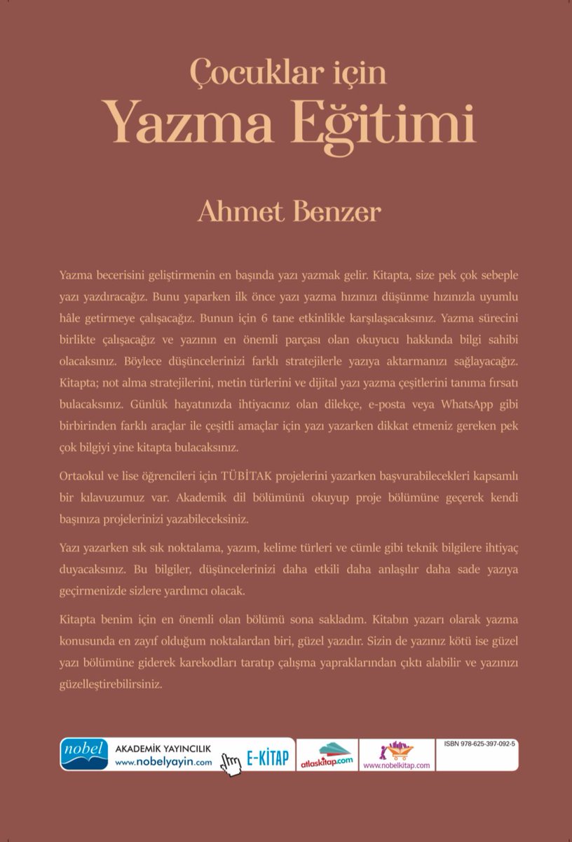 'Çocuklar için...' serisine yeni bir üye katıldı. 😇💐🤗 Çocuklar için Yazma Eğitimi 💐😇🤗 Kitabımın alana katkı sağlaması temennilerimle... İlk 14 sayfa 👇 academia.edu/117645253/%C3%…