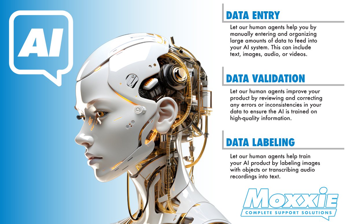 Let Moxxie help you scale your Artificial Intelligence application or product development
#AIdevelopment #ArtificialIntelligence #AIsolutions #AItraining #AIethics #AIoptimization #AIsupport #DataLabeling #MoxxieSupport #AIsuccess #Innovation #AIpartnership #ScaleYourAI
